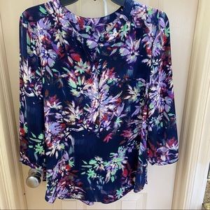 NYDJ 3/4 Sleeve Henley Blouse